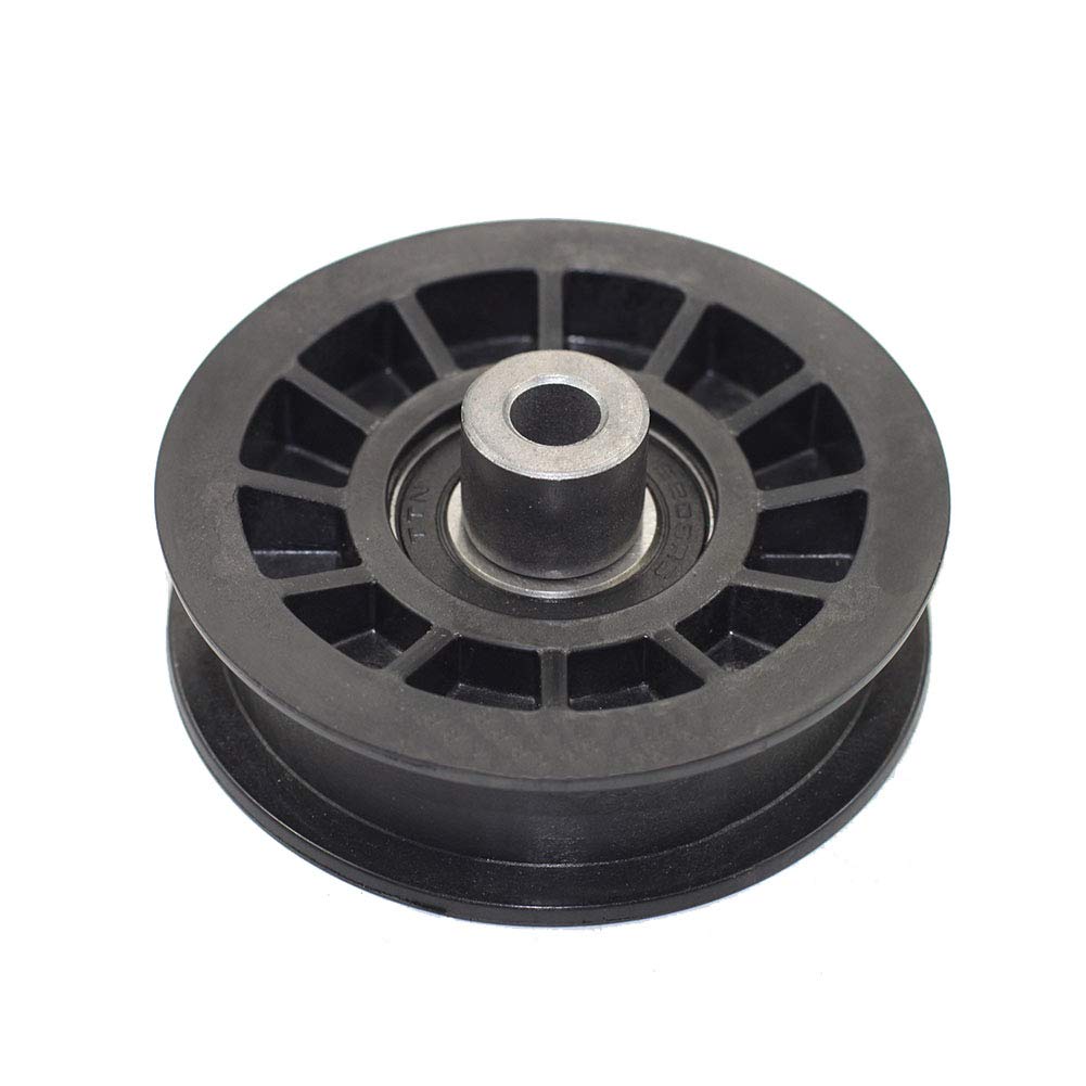 Parts Camp flat idler pulley for Poulan with smooth belt routing