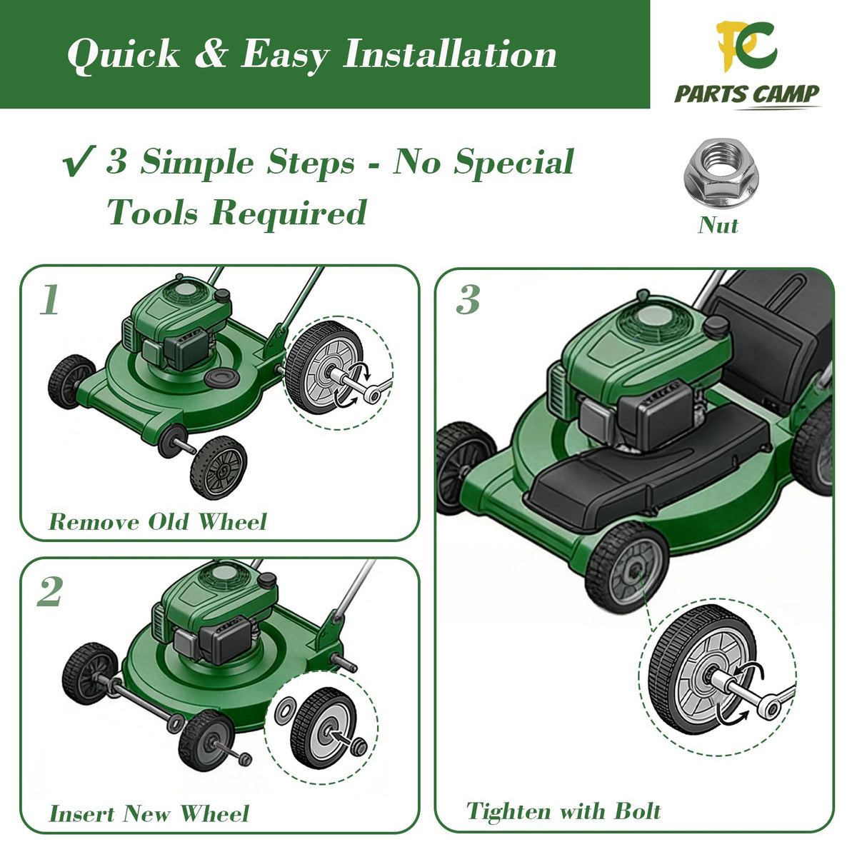 Parts Camp compatibility with dozens of Troy-Bilt and MTD models for versatile replacements.