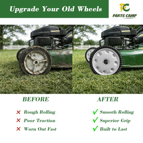 Parts Camp durable replacement wheels reduce downtime and restore smooth cutting performance.