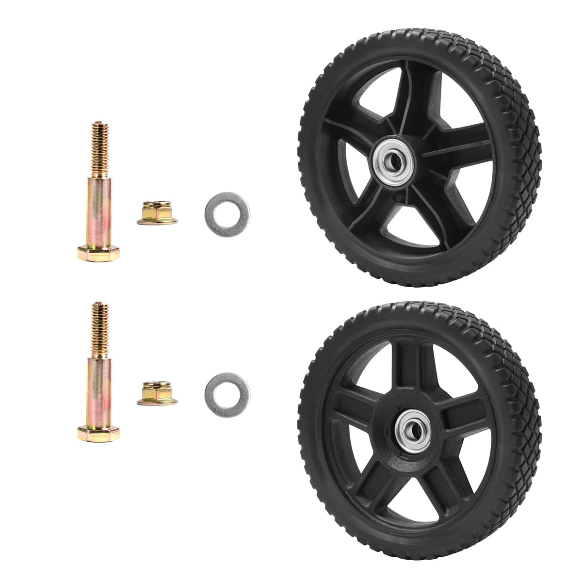 Parts Camp lawn mower wheel kit 6in set for easy replacement and smoother operation.