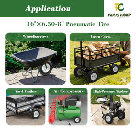Parts Camp load-capacity 600lb tire set supports daily garden use