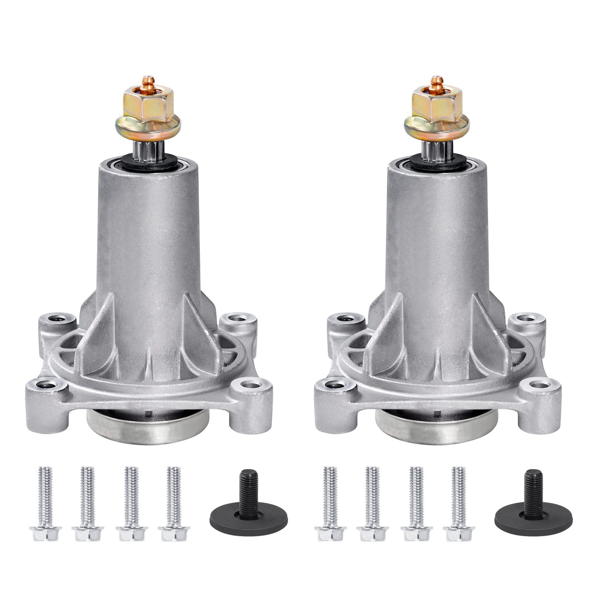 Parts Camp mower deck spindle assembly two-pack for durable replacement and smooth operation.