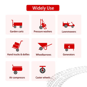 Parts Camp push mower wheel 6in top view highlights compact profile.