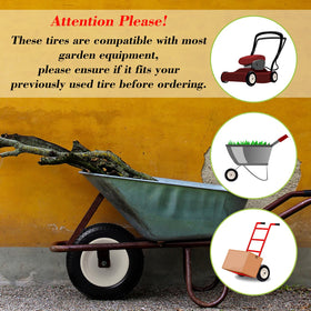 Parts Camp two-pack flat-free tires ready for use