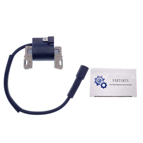 PARTSRUN ignition coil close-up showing 440-433, reliable replacement for lawn tractors