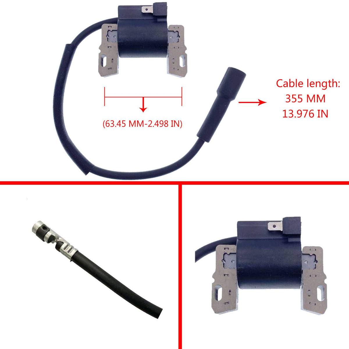 PARTSRUN ignition coil connector close-up, quick and secure connection