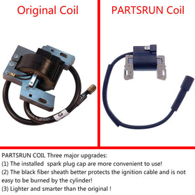 PARTSRUN ignition coil installed on a John Deere engine, smooth operation possible