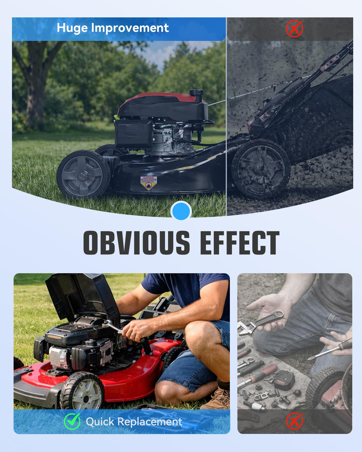 Partszen 796031 maintenance kit image, ideal for routine mower tune-ups.