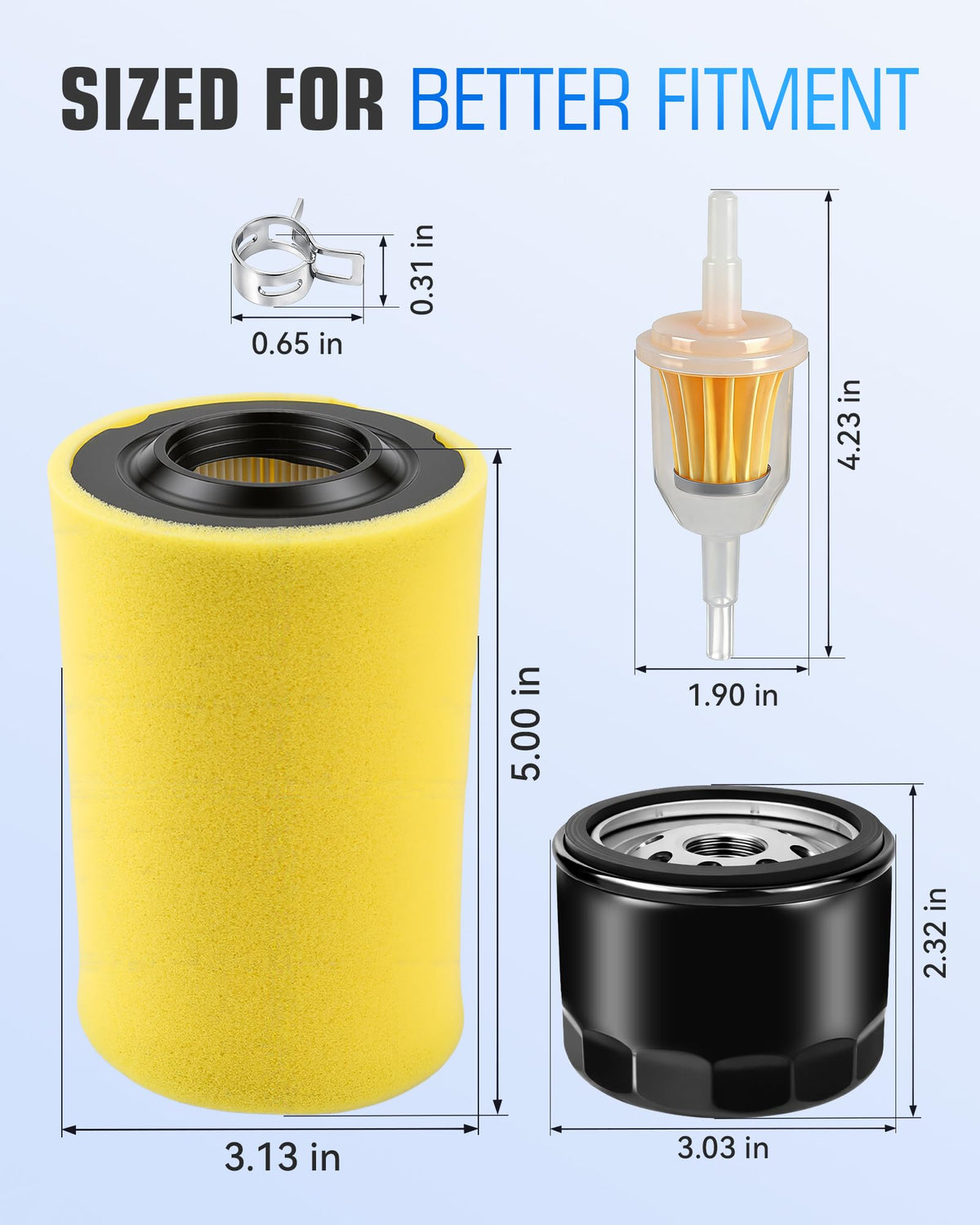 Partszen 796031 oil filter kit for John Deere, helps protect engine lubrication.