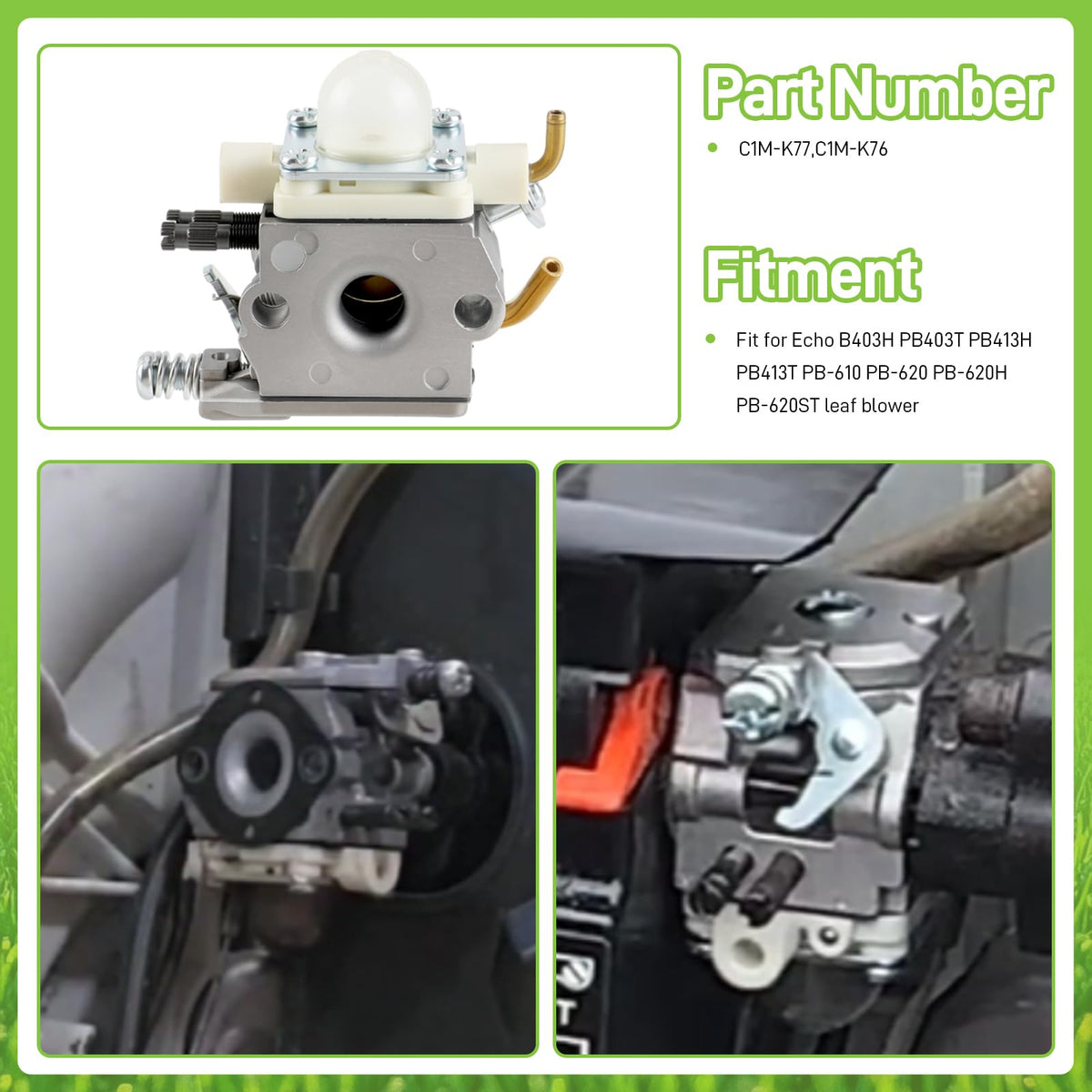 Partszen carburetor for Echo A021000890 maintains engine function with a straightforward installation
