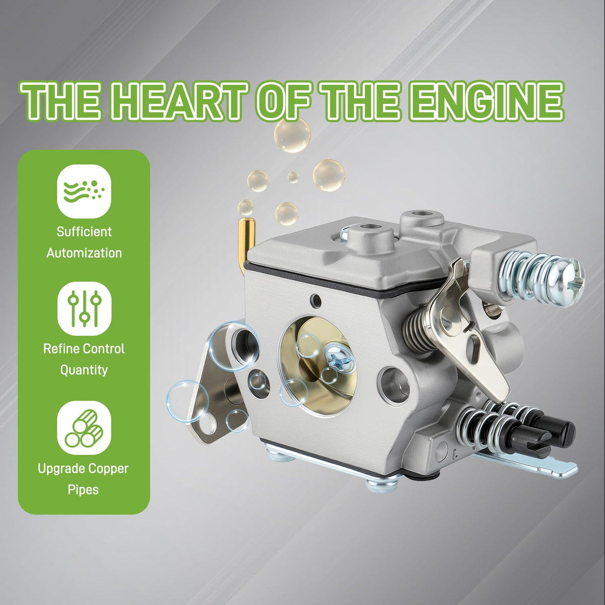 Partszen carburetor for Husqvarna 141 facilitates clean fuel delivery
