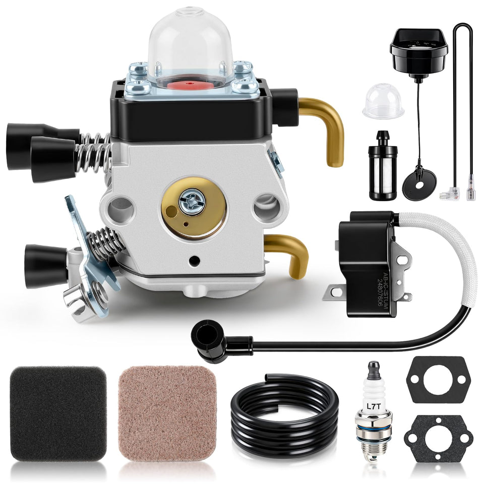 Partszen carburetor kit closeup for Stihl trimmers, supports reliable starting.