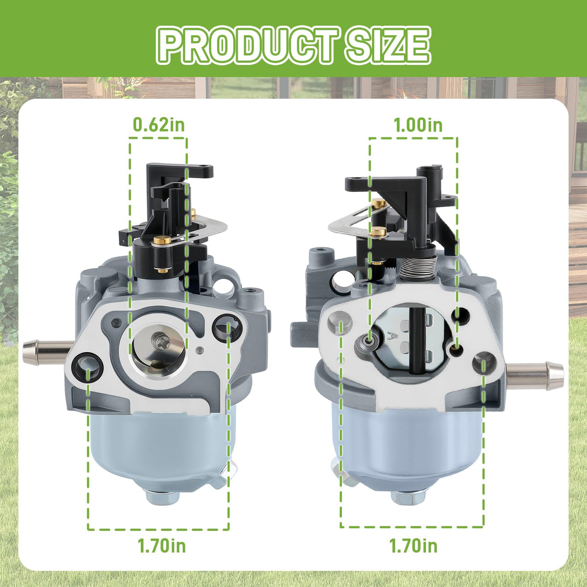 Partszen clamps and fuel lines for secure mower connections