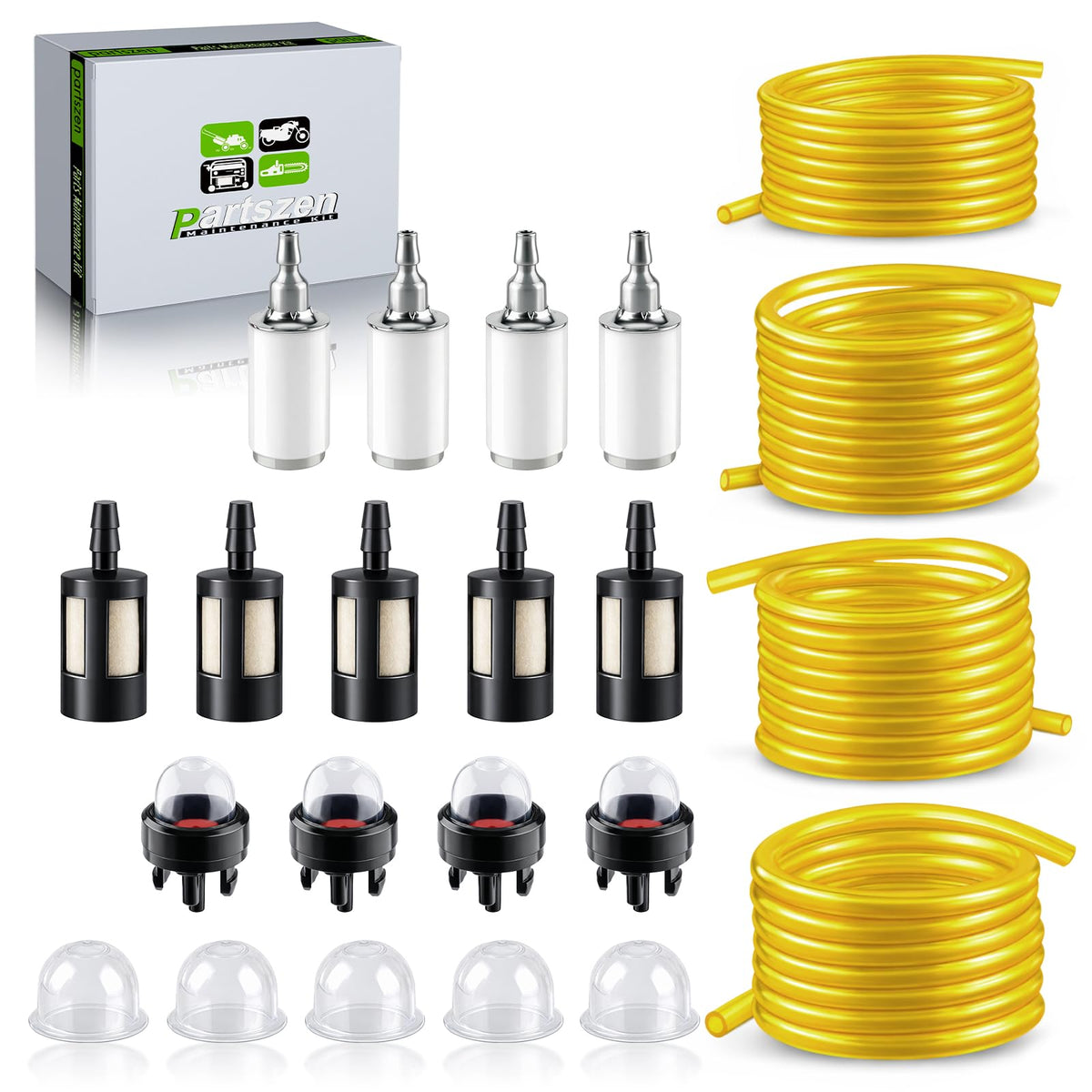 partszen four-size fuel line hose showing flexible hoses for easy installation