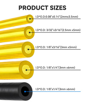 Partszen fuel line hose 5/64 x 9/64 for versatile small-engine use