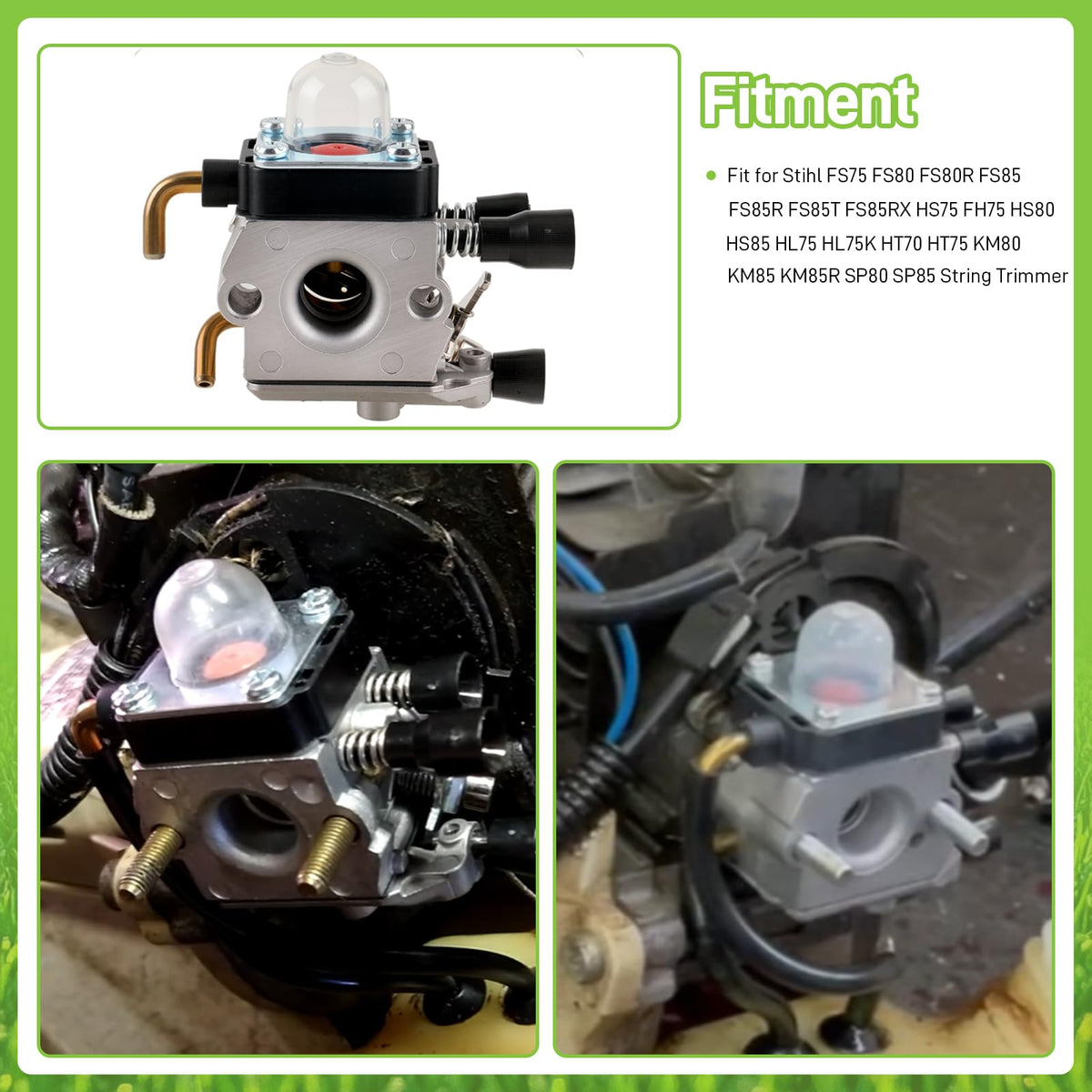 Partszen gasket set seals fuel paths for leak-free operation.