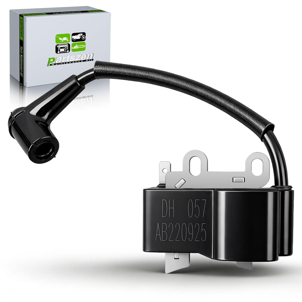 Partszen ignition coil close-up for Echo ES-250 highlights durable build for dependable ignition.
