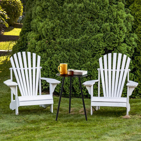 Party Zealot monstera leaf side table, durable metal construction resists weather and wear.