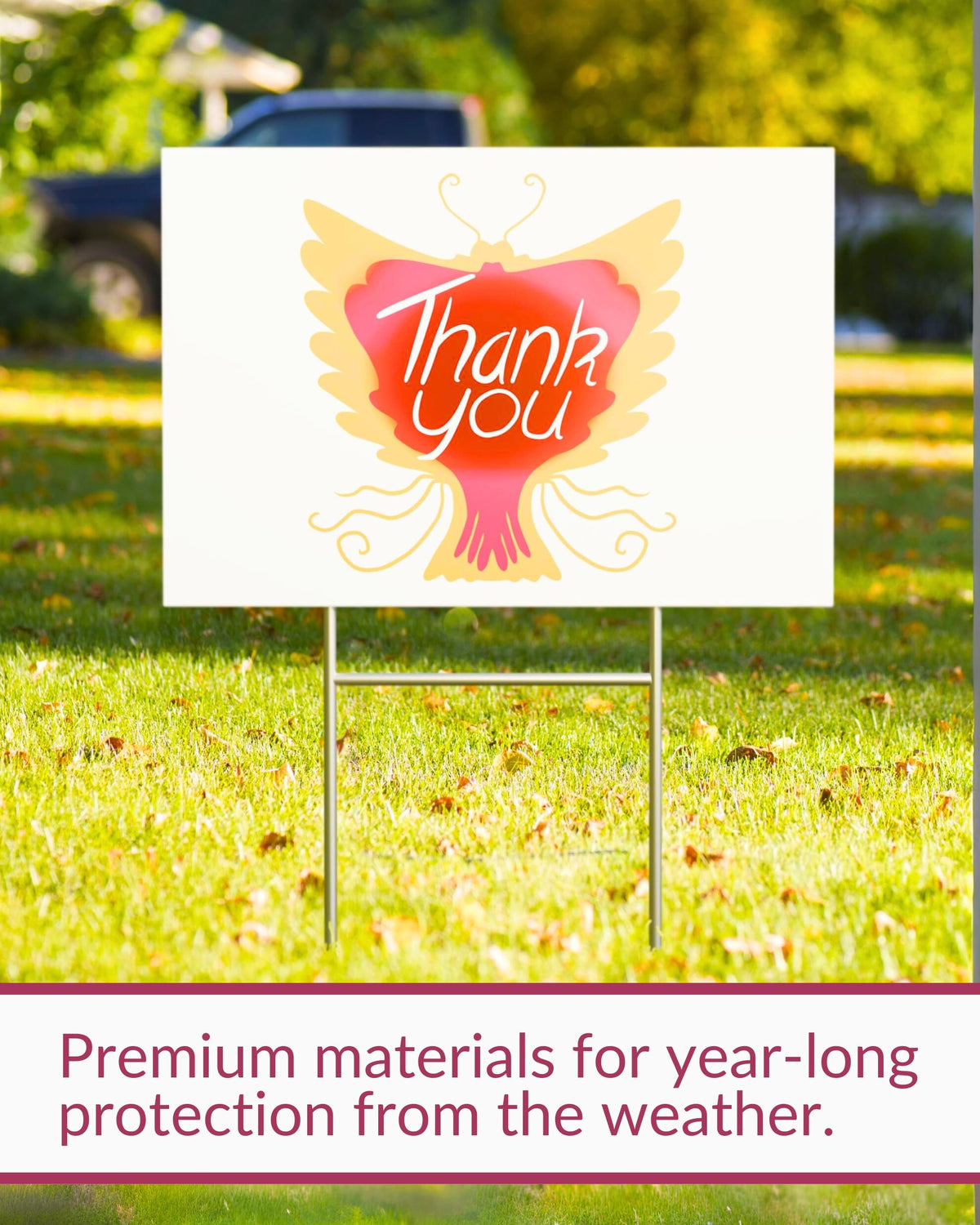 PartyPrints easy installation signs require no tools for speedy setup.