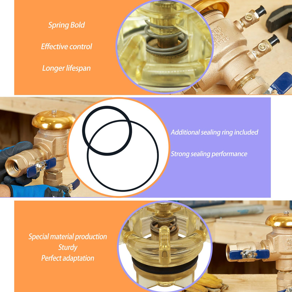 Parzuozenney easy-installation guide illustrating hand-tightening steps