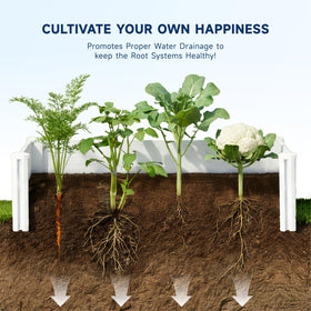PASAMIC 4x4x1ft outdoor garden bed maintains color with UV resistance.