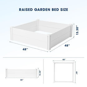 PASAMIC 4x4x1ft vegetable bed suitable for vegetables, herbs, and flowers.