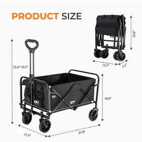 PASAMIC collapsible wagon 100L storage ready for groceries and gear