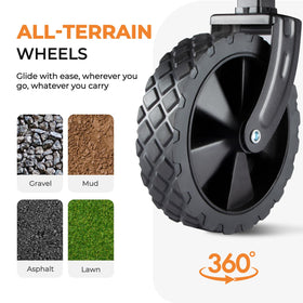 PASAMIC collapsible wagon all-terrain wheels ready for sand, grass, and pavement