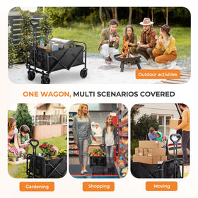 PASAMIC collapsible wagon detachable wheels for simple maintenance and storage
