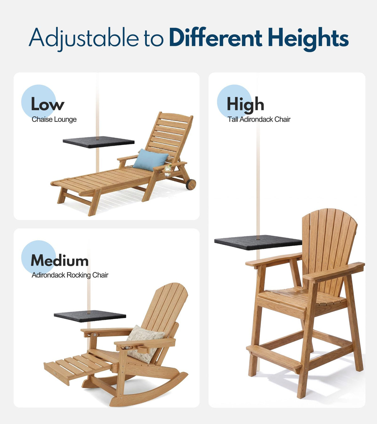 Pasamic poolside umbrella table for poolside lounging