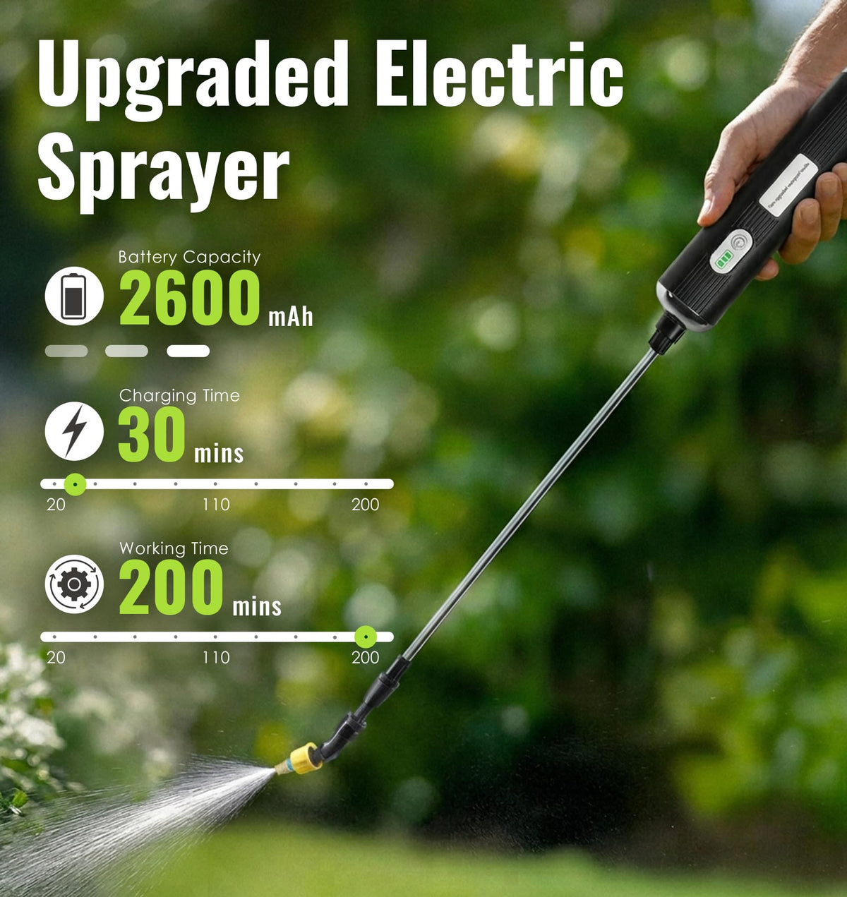Clear tank on PASAMIC sprayer showing liquid level at a glance