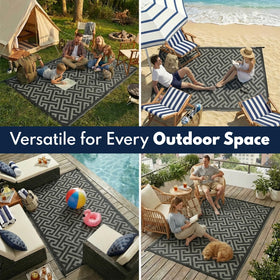 Pasamic UV-protected rug keeps colors vibrant even in bright sun.