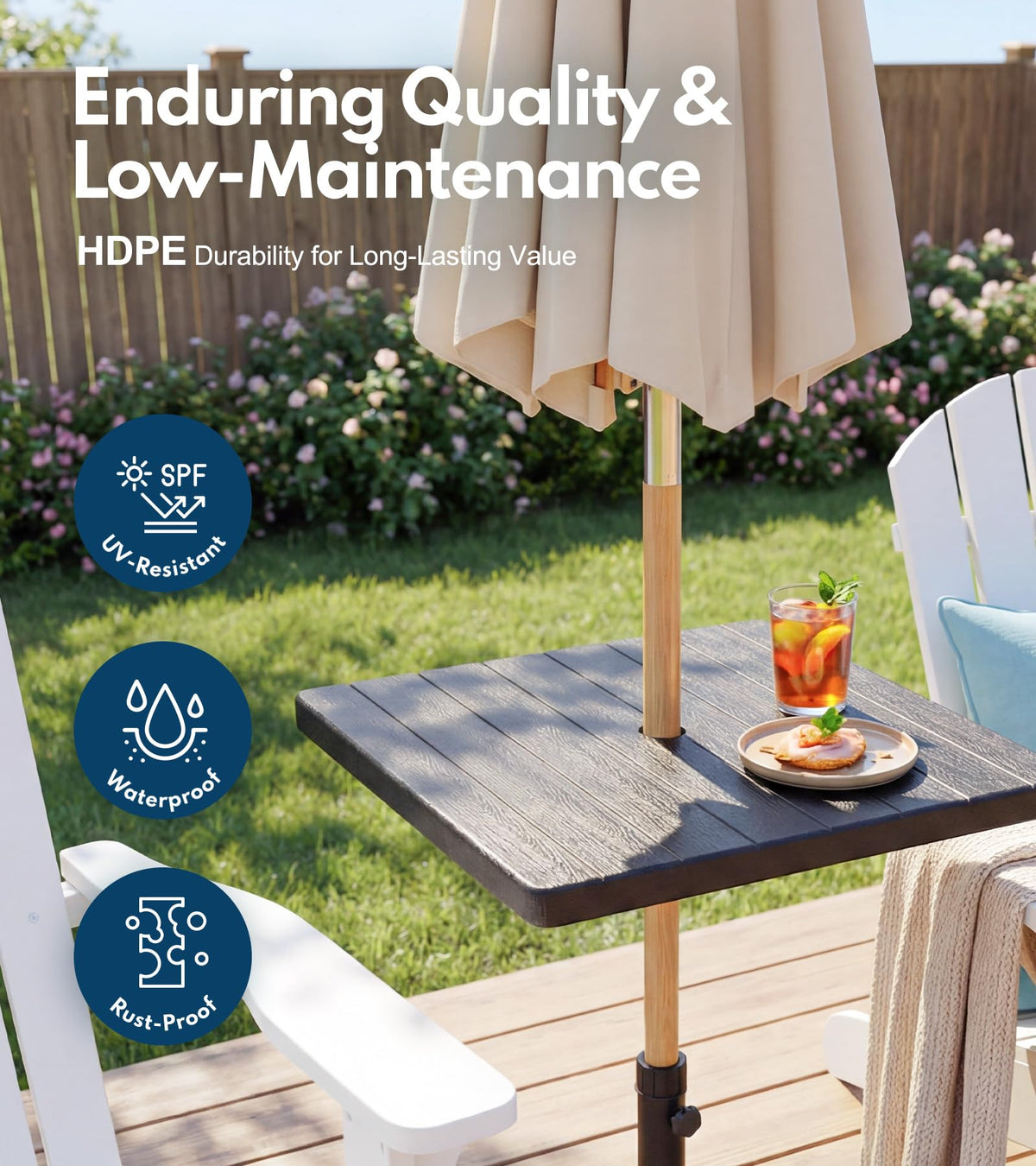 Pasamic weather-resistant HDPE construction withstands sun and rain