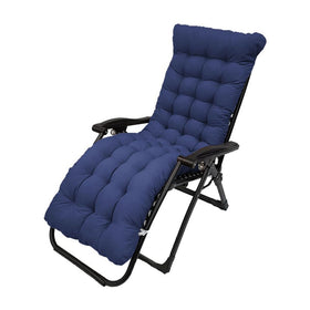 Pasrdqoyp 61in navy patio chaise cushion with plush outdoor comfort.