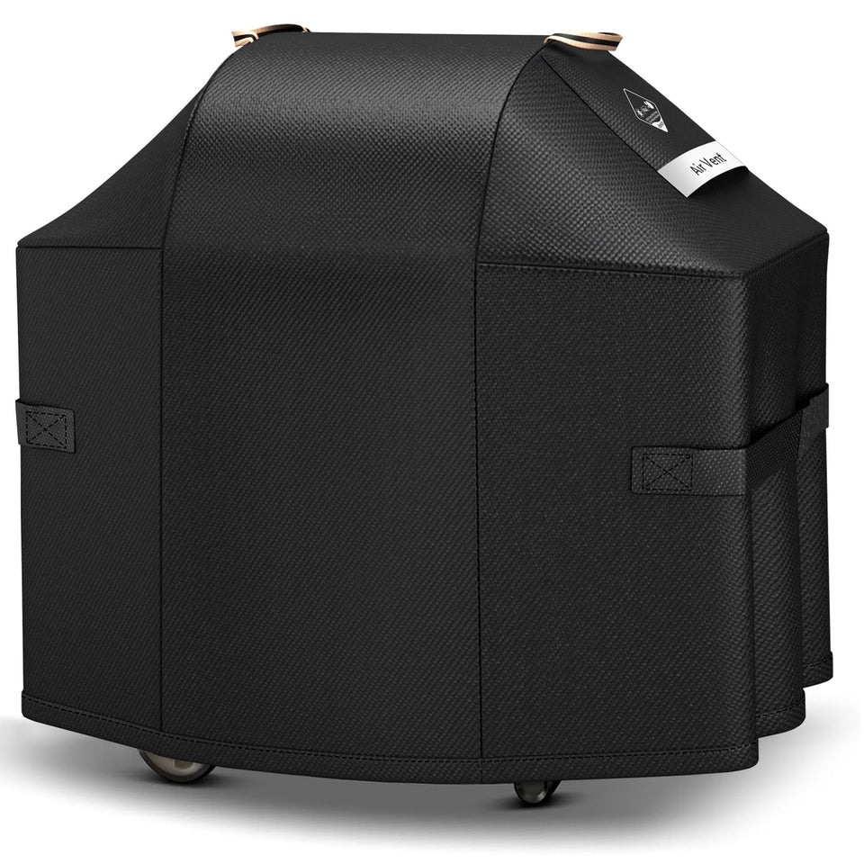 PasWith 52-inch grill cover fits Weber Spirit 200/300 series for rain protection.