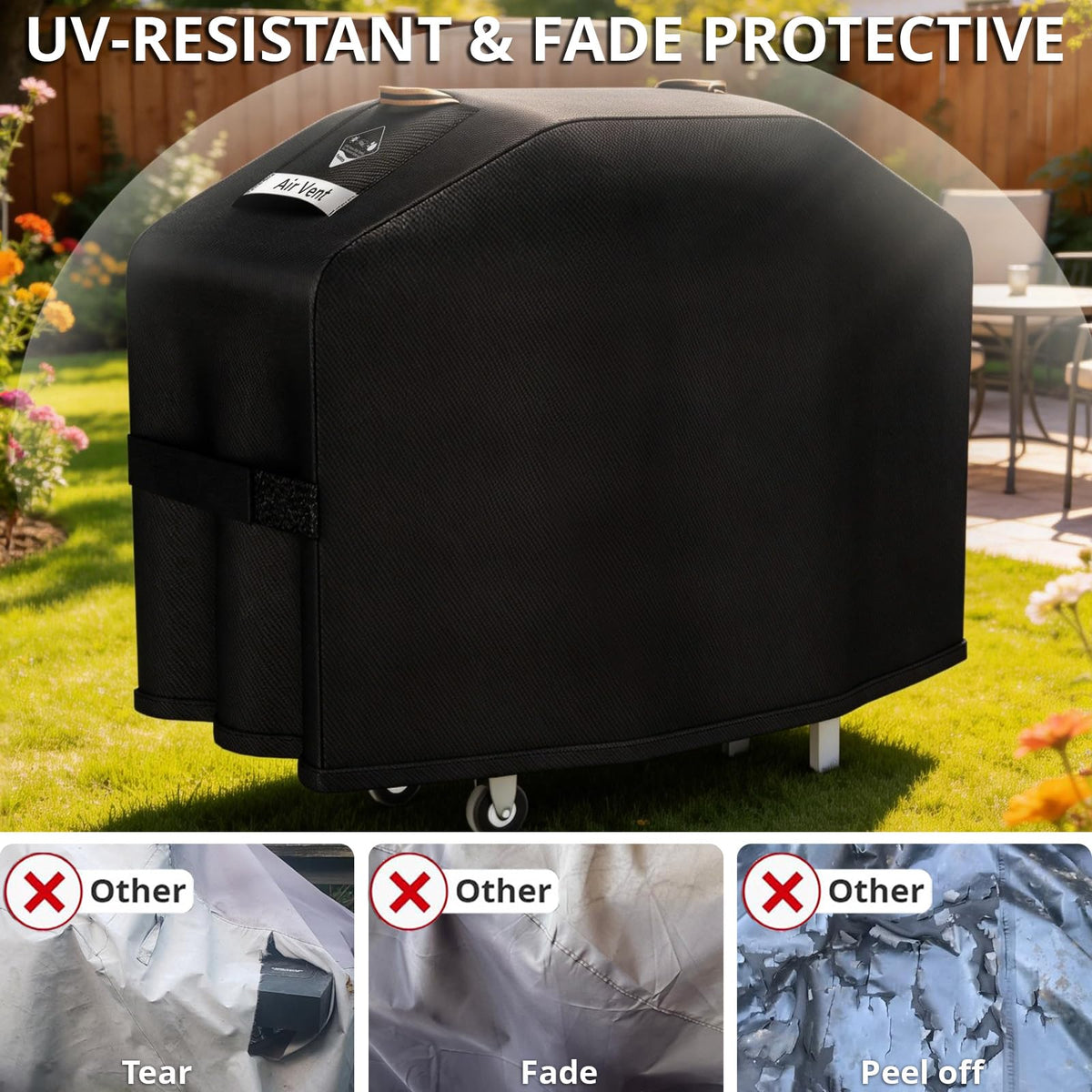 PasWith UV fade protection preserves color after sun exposure