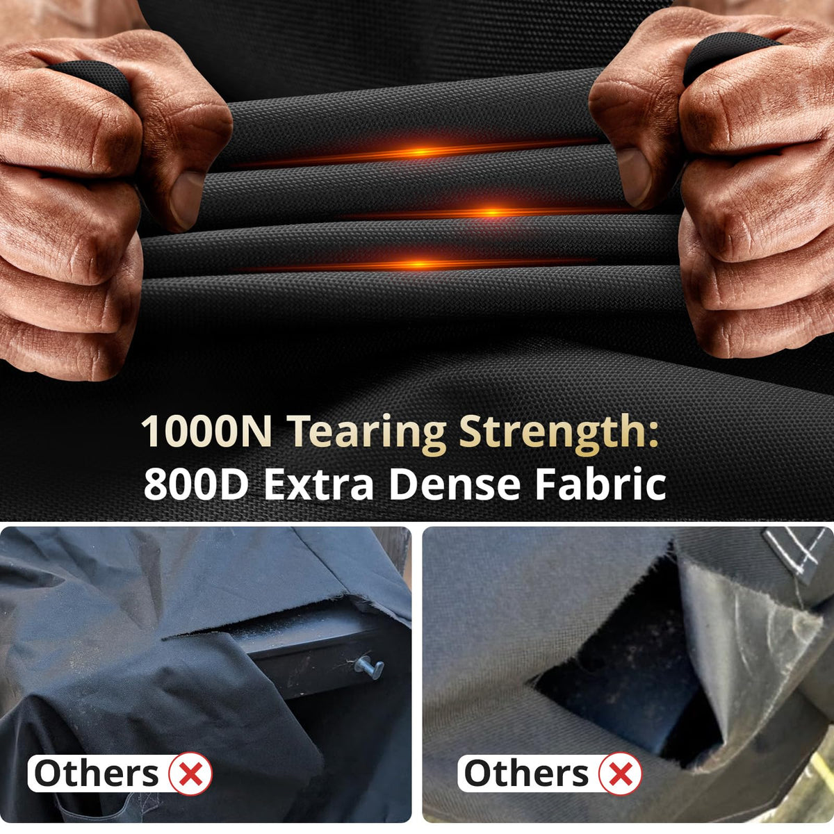 PasWith windproof adjustable straps secure the cover in windy conditions