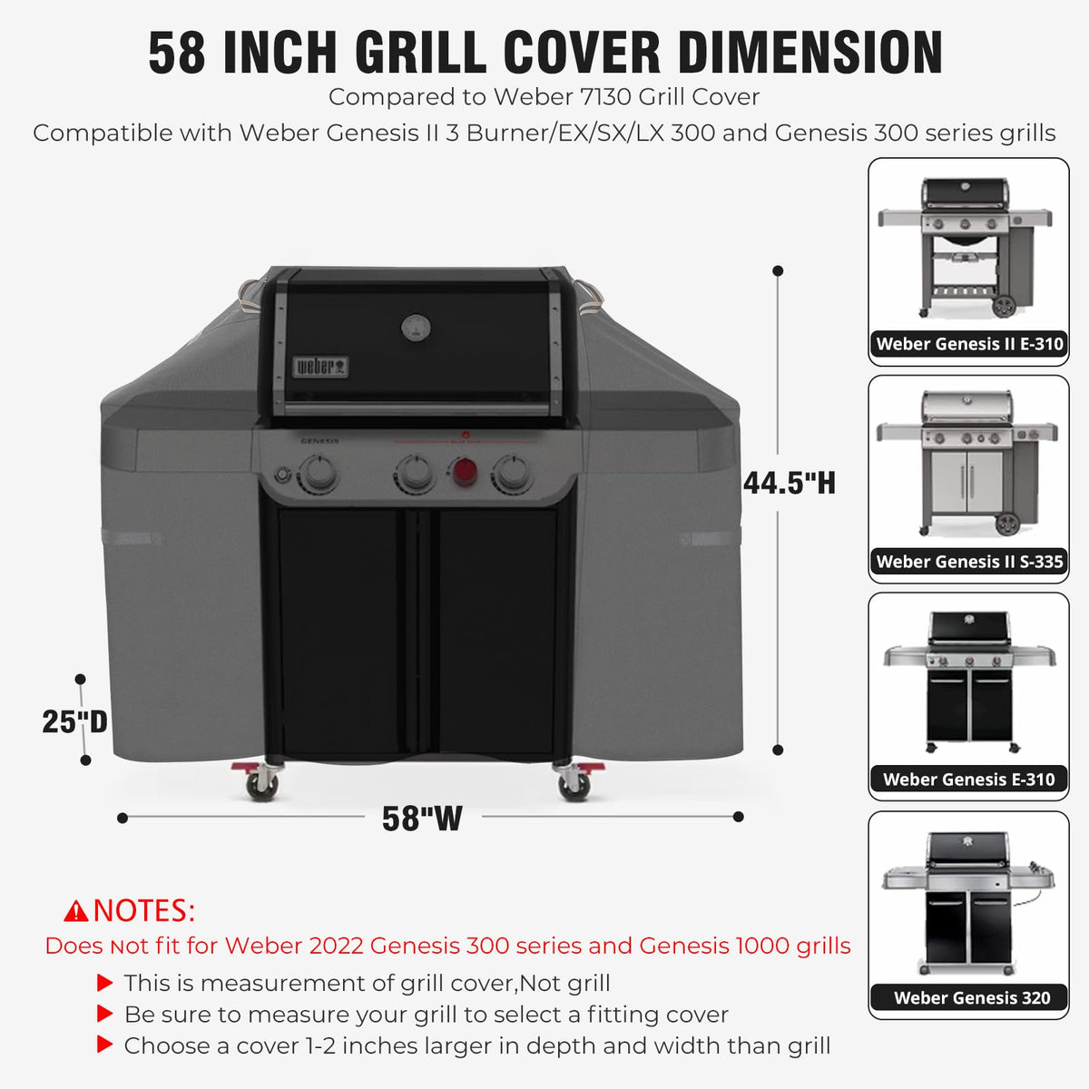 PasWith tear-resistant material protects grills from wear and tear during outdoor use.