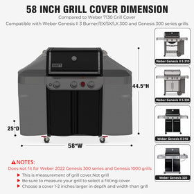 PasWith tear-resistant material protects grills from wear and tear during outdoor use.