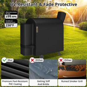 PasWith waterproof sealed seam ensures dry, protected grill during rain.