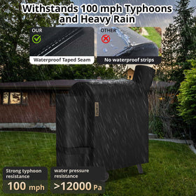 PasWith waterproof dual-layer fabric keeps your grill dry.