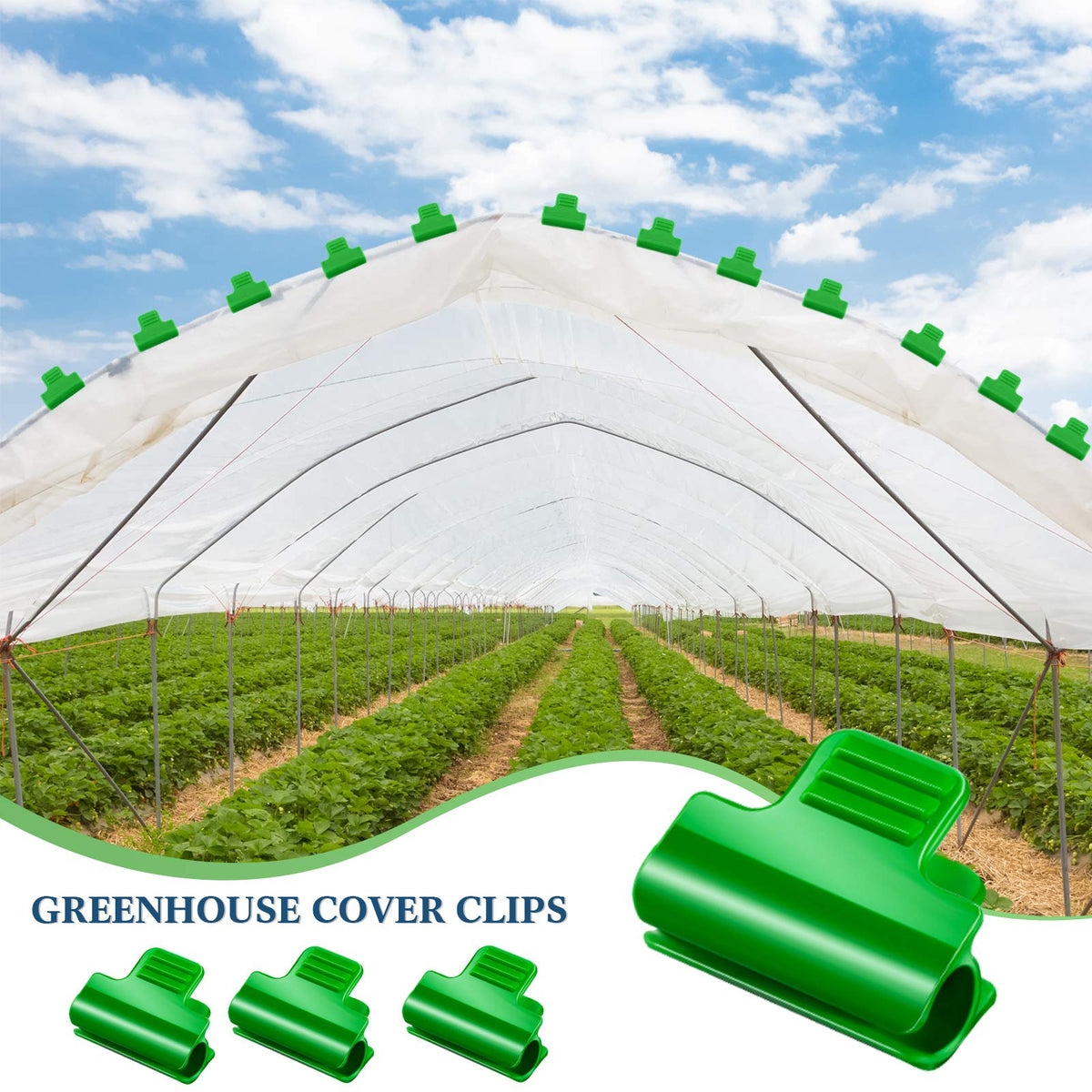 Patelai adjustable garden clip fits various hoop sizes for flexible setups.