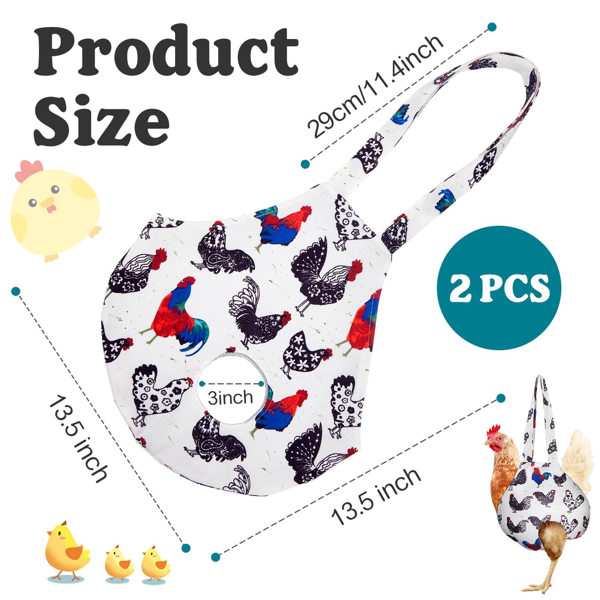 Paterr poultry sling with handles for easy lifting
