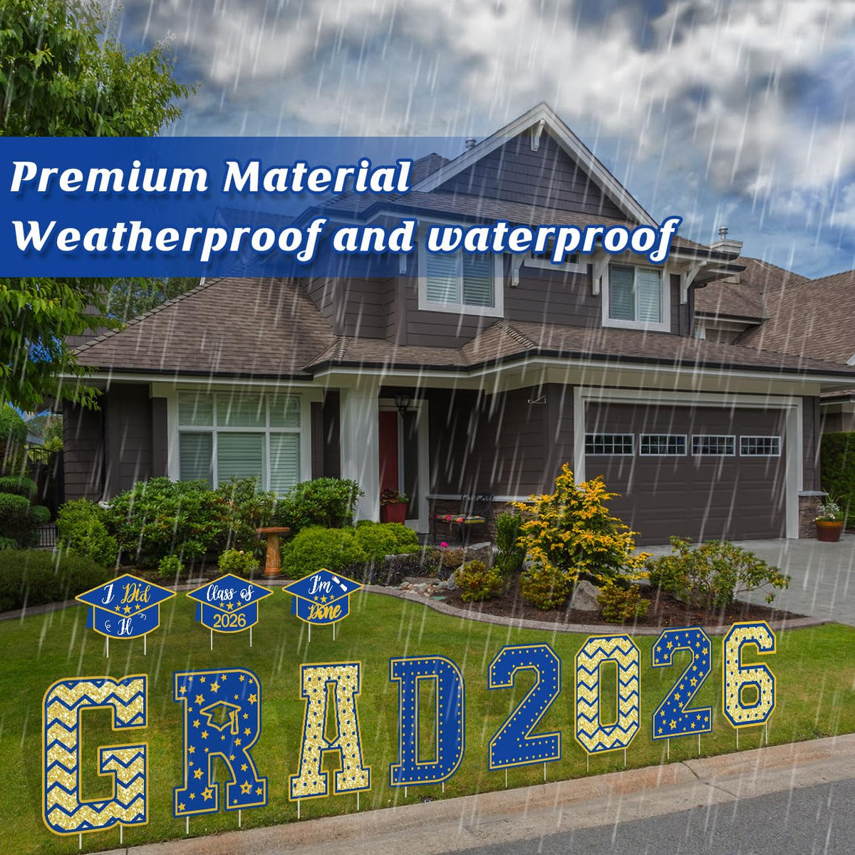 PATIAI 2026 grad yard sign cap image for festive lawn decor and photo ops.