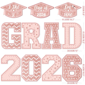 PATIAI graduation cap sign in rose gold perfect for ceremony decor