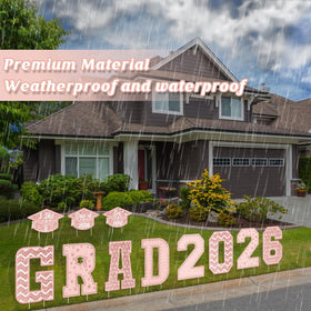 PATIAI pink gold outdoor graduation decoration enhances lawn party ambiance