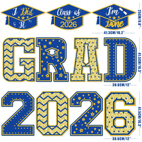 PATIAI 35-inch stake supports sturdy outdoor graduation signs in any yard.