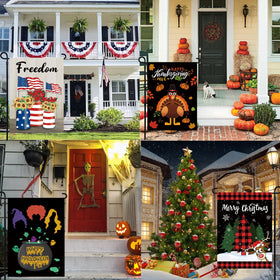 Pating all season flag set for yard and entryways, simple seasonal updates