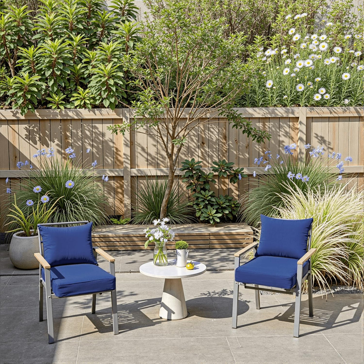 PatioGlow thick foam delivers soft, long-lasting comfort.