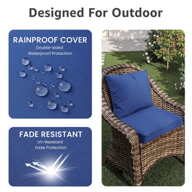 PatioGlow fade-resistant fabric maintains color after sun exposure.